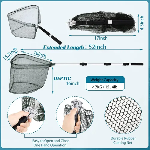 Miniatura 2 de Kit de herramientas de pesca Sosation de 134 piezas Equipo y accesorios de pesca Kit de alicates de pesca Herramienta de extracción de anzuelos