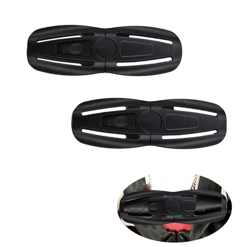 2 piezas de clip para arnés de pecho de asiento, hebilla de asiento, clip de pecho, reemplazo universal para bebés y niños, protector ajustable