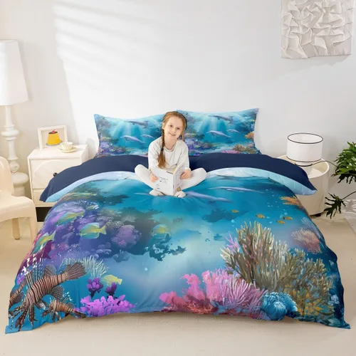 Miniatura 8 de Erosebridal National Park - Juego de ropa de cama con diseño de montaña ahumada, funda de edredón de árboles brumosos para niños, niñas y adultos