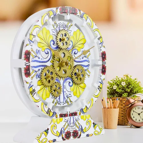 Miniatura 40 de ImprovingLife The Gears - Reloj de pared con engranajes móviles (Atrani, redondo de 10 pulgadas)