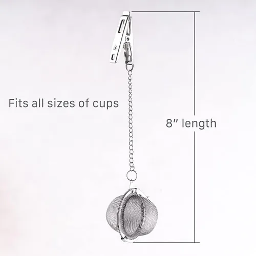 Miniatura 7 de Infusor de té de bola de té con clip para preparar té suelto, pinza perfecta, infusor de té, colador, infusor de té, malla metálica, filtro de té