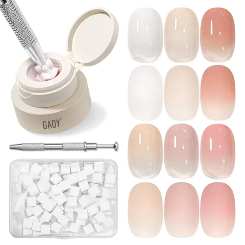 Miniatura 7 de GAOY Kit de Gel de Pintura Ombré con Cojín, 6 Colores de Gel de Palmaditas Degradado con Esponjas y Herramienta de Agarre, para Uñas Ombré Mezcla