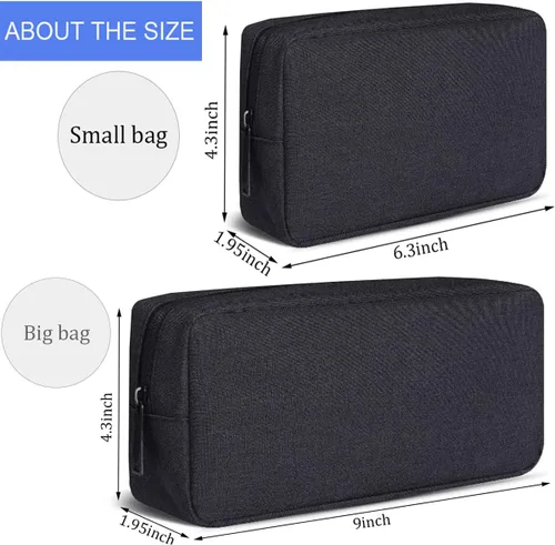 Miniatura 2 de CAAORDKSO Organizador de Electrónicos Estuche de Viaje, Organizador de Cables Bolsa Organizadora de Cables de Viaje Impermeable Portátil Estuche