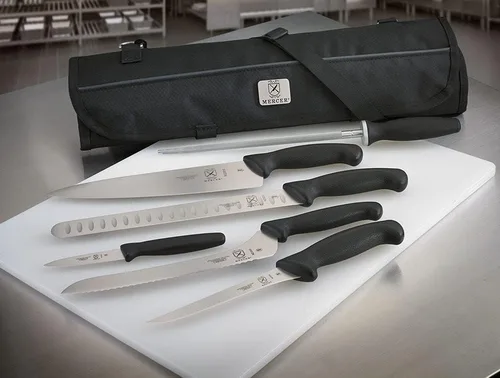 Miniatura 4 de Mercer Culinary Millennia - Juego de 7 rollos de cuchillos, color negro