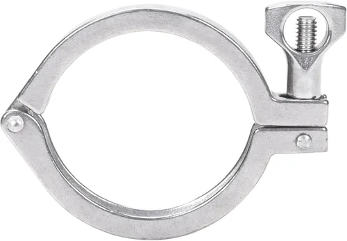 Miniatura 10 de DERNORD Abrazadera Sanitaria de Acero Inoxidable de Un Solo Pin Tri Clamps Trébol (Tubo OD: 3")