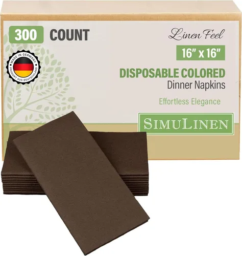 Miniatura 11 de SimuLinen Servilletas de Cena Desechables Amethyst - Servilletas de Papel Moradas con Sensación de Lino Similar a Tela para Bodas, de Lujo 16"x16