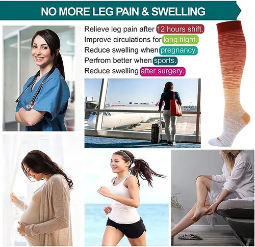 Miniatura 3 de LEVSOX Calcetines de compresión para mujeres y hombres, 20-30 mmHg, lo mejor para enfermeras, viajes, embarazo