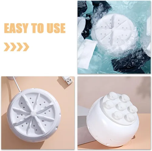 Miniatura 7 de 2 mini lavadoras portátiles con energía USB Turbo lavadora automática para ropa interior, calcetines, lavadora compacta de mesa para el hogar, Rv
