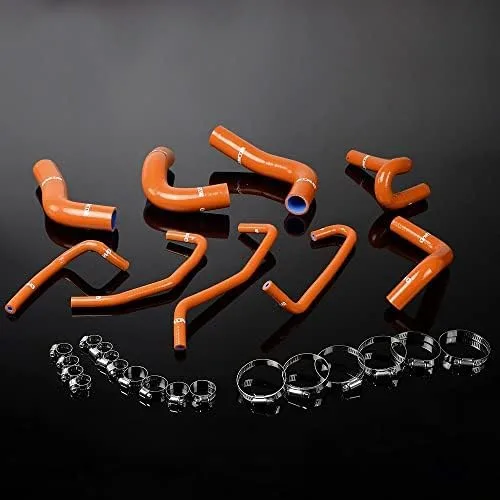 G-PLUS Kit de azadas de radiador de calentador de silicona compatible con Mazda Miata Mx5 1994-1996 1.8l (naranja oscuro)