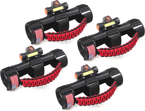 Miniatura 30 de sukemichi Manijas de agarre de la barra de rodillo para accesorios de Jeep Wrangler TJ JK JL Gladiator JT UTV ATV - Hebilla metálica de mejora