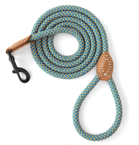 Miniatura 20 de Mile High Life Correa para perro de cuero premium Correa de cuerda resistente Asa de cuero Cierre fuerte de aleación de zinc Perros Mango