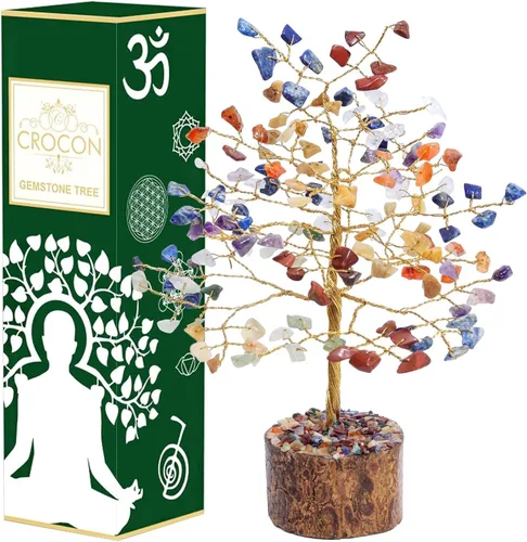 Miniatura 10 de Crocon® Bonsái de árbol de cristal curativo de cornalina, decoración de escritorio para mujer, decoración de habitación y oficina, regalo