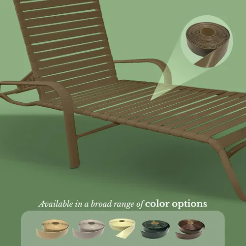 Miniatura 5 de Correa de vinilo rollo de 1.5 pulgadas de ancho x 45 pies para sillas de patio, muebles de césped y sillas de terraza, haz tus propias correas
