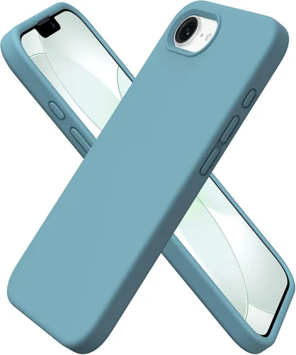 Miniatura 23 de ORNARTO Funda compatible con iPhone 16e de 6.1 pulgadas (2025), silicona líquida de 3 capas cubierta completa de goma de gel suave, funda protectora