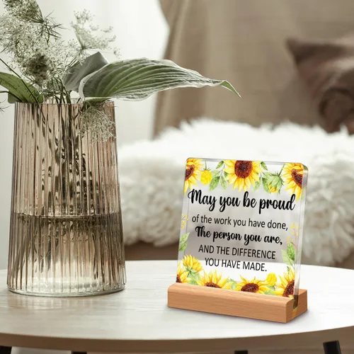 Miniatura 8 de Regalos de agradecimiento de jubilación para mujeres, regalo de mentor de entrenador, regalo de trabajador social, placa de oficina regalo
