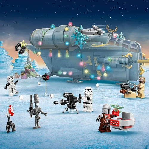 Miniatura 5 de LEGO Star Wars Calendario de Adviento 75307 Impresionante kit de construcción de juguetes para niños con 7 personajes populares y 17 mini