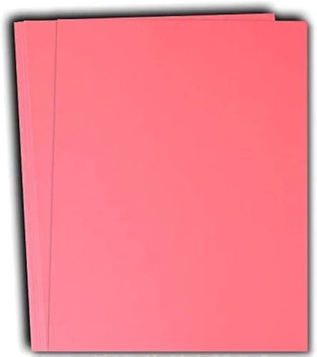 Hamilco Papel de cartulina de colores para álbumes de recortes, 8.5 x 11 pulgadas, color rosa, 50 unidades Rosa caramelo