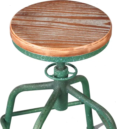 Miniatura 4 de Topower Taburete de cocina de granja, taburete de mostrador industrial, asiento redondo decorativo de cocina estándar, taburetes de bar giratorios