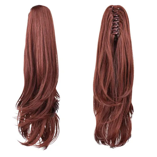Miniatura 114 de Extensiones de cola de caballo de cabello rubio, extensiones de cola de caballo para mujer, pinza de extensiones de cabello rizado de 12 pulgadas
