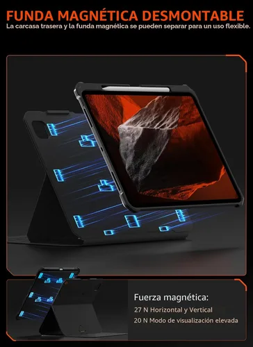 Miniatura 7 de SUPCASE Funda para iPad Pro de 13 pulgadas M5/M4 2025/2024 con soporte para lápices (UB Aero), [soporte ajustable] [contraportada desmontable]