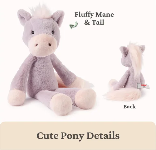 Miniatura 5 de GUND Amigos para llevar de peluche, juguete de caballo de peluche Penni Pony, caballo de juguete para edades de 1 año en adelante, lila, 15 pulgadas