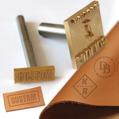 Sello de cuero personalizado grabado en relieve con texto, imagen, logotipo, herramienta de manualidades, regalo para artesanos de cuero