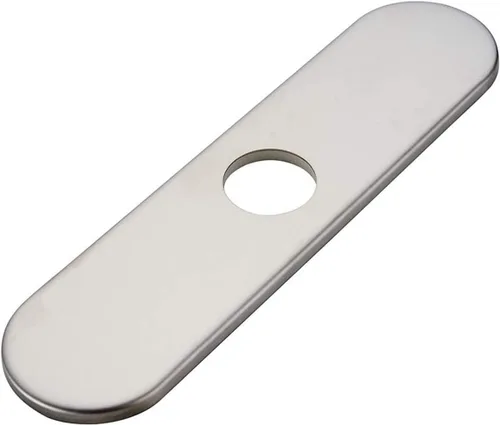 Miniatura 7 de Homevacious 10.2 pulgadas grifo del fregadero del baño o grifo de cocina placa base agujero cubierta placa cromo circular acero inoxidable