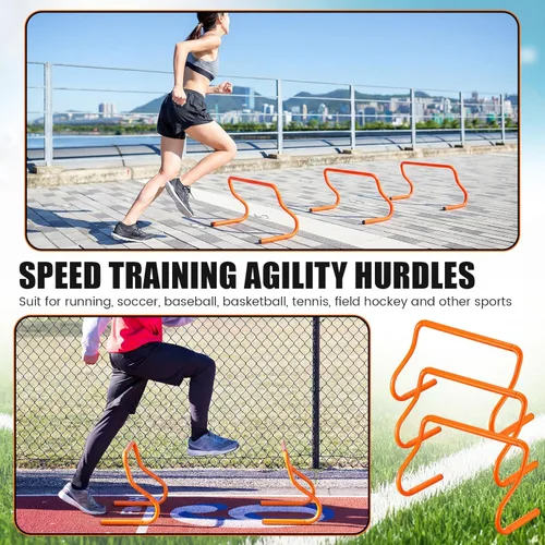 Miniatura 3 de Seenelling 16 unidades de 12 pulgadas de velocidad de entrenamiento de agilidad obstáculos de gran tamaño desmontable agilidad obstáculos juego