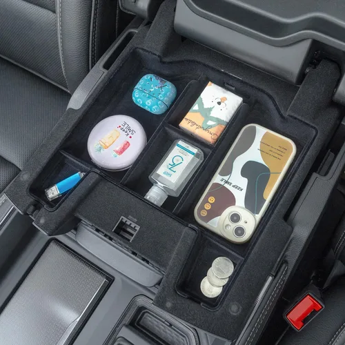 Miniatura 4 de PIMCAR Organizador de Consola Central Mejorado con Forro de Flocado Interior Compatible con Dodge RAM 1500 2500 3500 2019-2025 2026