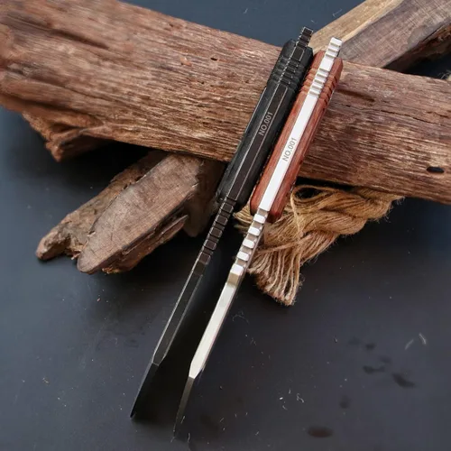 Miniatura 8 de Cuchillo de táctica de alta resistencia, hoja fija de espiga completa, mango de lino de acero Sleipner, para caza, camping, caza