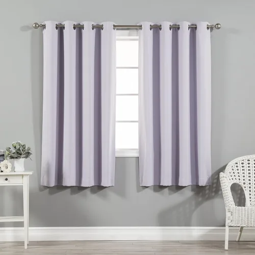 Miniatura 70 de Best Home Fashion Paneles de cortinas opacas con aislamiento térmico de alta calidad para tratamiento de ventanas, para dormitorio, acero inoxidable