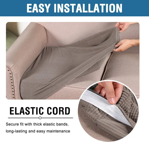 Miniatura 6 de H.VERSAILTEX - Fundas elásticas de alta estirabilidad para cojines de sofá, fundas para asientos de sofá y silla. Protector elástico para muebles