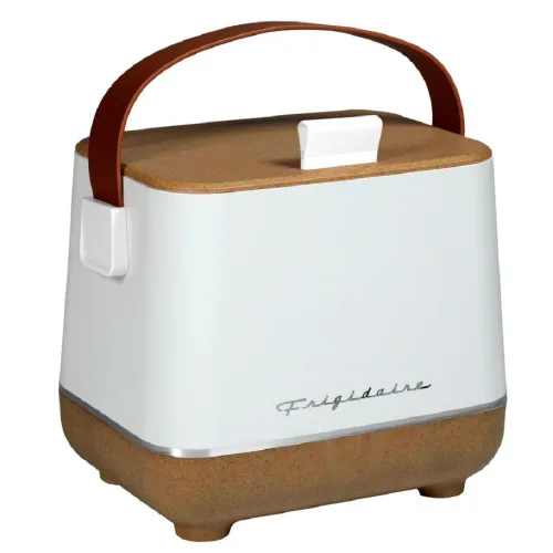 Miniatura 2 de Mini refrigerador retro de 6 latas de 1 cu. ft en corcho blanco