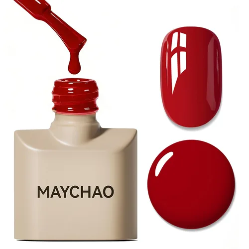 Miniatura 41 de MAYCHAO Esmalte de uñas de gel rosa intenso de 0.5 onzas líquidas, 1 unidad de esmalte de gel rosa brillante, esmalte de uñas que se absorbe con luz