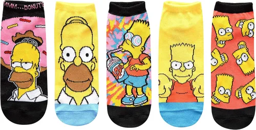 Hyp The Simpsons - Calcetines tobilleros para mujer (5 unidades)