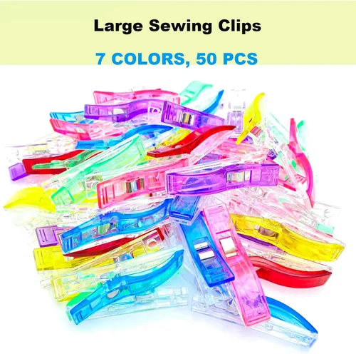 Miniatura 5 de Doukey Clips de costura grandes, 50 clips de edredón jumbo para acolchar colores surtidos, suministros de costura multiusos para manualidades