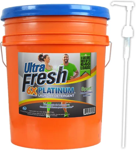 Miniatura 19 de Ultra Fresh Detergente líquido para lavar ropa, 6 veces platino, agua fría, 5 galones, removedor de olores de tela para lavar ropa y sábanas