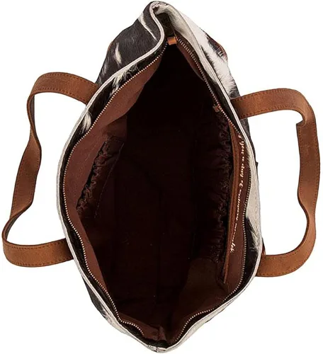 Miniatura 4 de STS Ranchwear Classic Cowhide Tote Ladies Leather Zip Multi