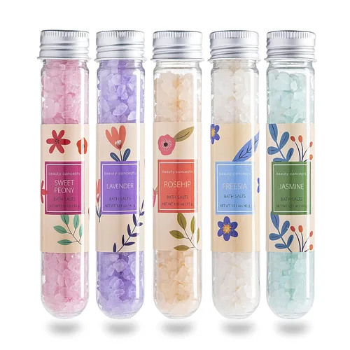 Miniatura 11 de B.C. Beauty Concepts - Sales de baño de aromaterapia - Sales de Epsom para remojar, set de spa de baño relajante, perfumado en almendra de vainilla