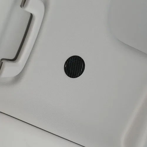 Miniatura 4 de YIWANG ABS cubierta del micrófono del techo del coche decoración pegatinas para Land Rover Defender 110 2020-2022 Auto Accesorios (fibra de carbono)