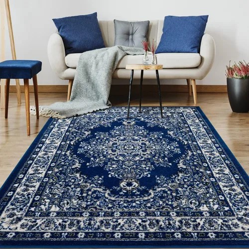 Miniatura 10 de Antep Rugs - Alfombra oriental tradicional de 2 x 3 con medallón para interiores Siesta (azul marino, 2 pies x 3 pies)