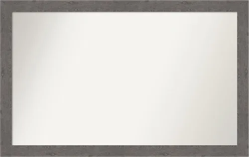 Miniatura 245 de Amanti Art Espejo de baño gris para sobre el fregadero, 31 x 48 pulgadas, espejo de tocador rectangular estrecho de color gris, marco de madera