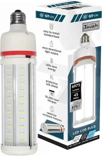 Miniatura 12 de GT-Lite Bombilla LED de mazorca de maíz de 5200 lúmenes, 40 vatios, equivalente a 300 vatios, color de luz diurna de 5000 K, base E26, bombilla