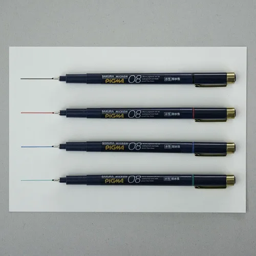 Miniatura 4 de Sakura Pigment Ink Pen, Pigma Micron 08, negro (ESDK08#49)