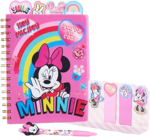 Miniatura 10 de Cuaderno de pestañas Barbie con espiral, lápiz boli, pestañas adhesivas, 96 páginas a rayas, rosa