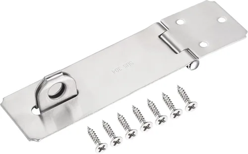 MECCANIXITY Cerradura de acero inoxidable de 5 pulgadas de grosor para puerta, cierre de candado pesado con tornillos para puerta de armario, color