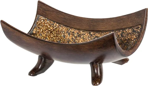 Miniatura 8 de Creative Scents Schonwerk - Tazón decorativo marrón para decoración del hogar, centro de mesa de comedor, decoración de mesa auxiliar para sala
