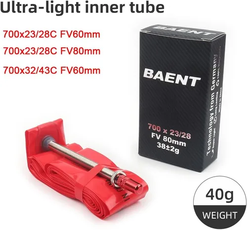 Miniatura 2 de Paquete de 4 tubos interiores de TPU 700x18-28c/32-43c con válvulas de metal Presta de 2.362 in/3.150 in
