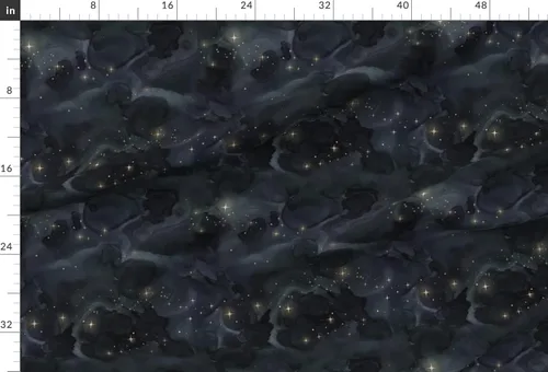 Miniatura 2 de Spoonflower Tela - Místico cielo nocturno estrellas galaxia mágica impresa en tela de gasa Fat Quarter - Costura de ropa de moda vestidos decoración
