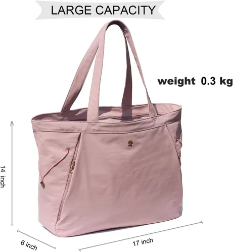 Miniatura 4 de ESVAN Bolsa de yoga para mujer, bolsas de hombro con cordón para oficina, entrenamiento, viajes, transporte, pilates, gimnasio y playa Púrpura